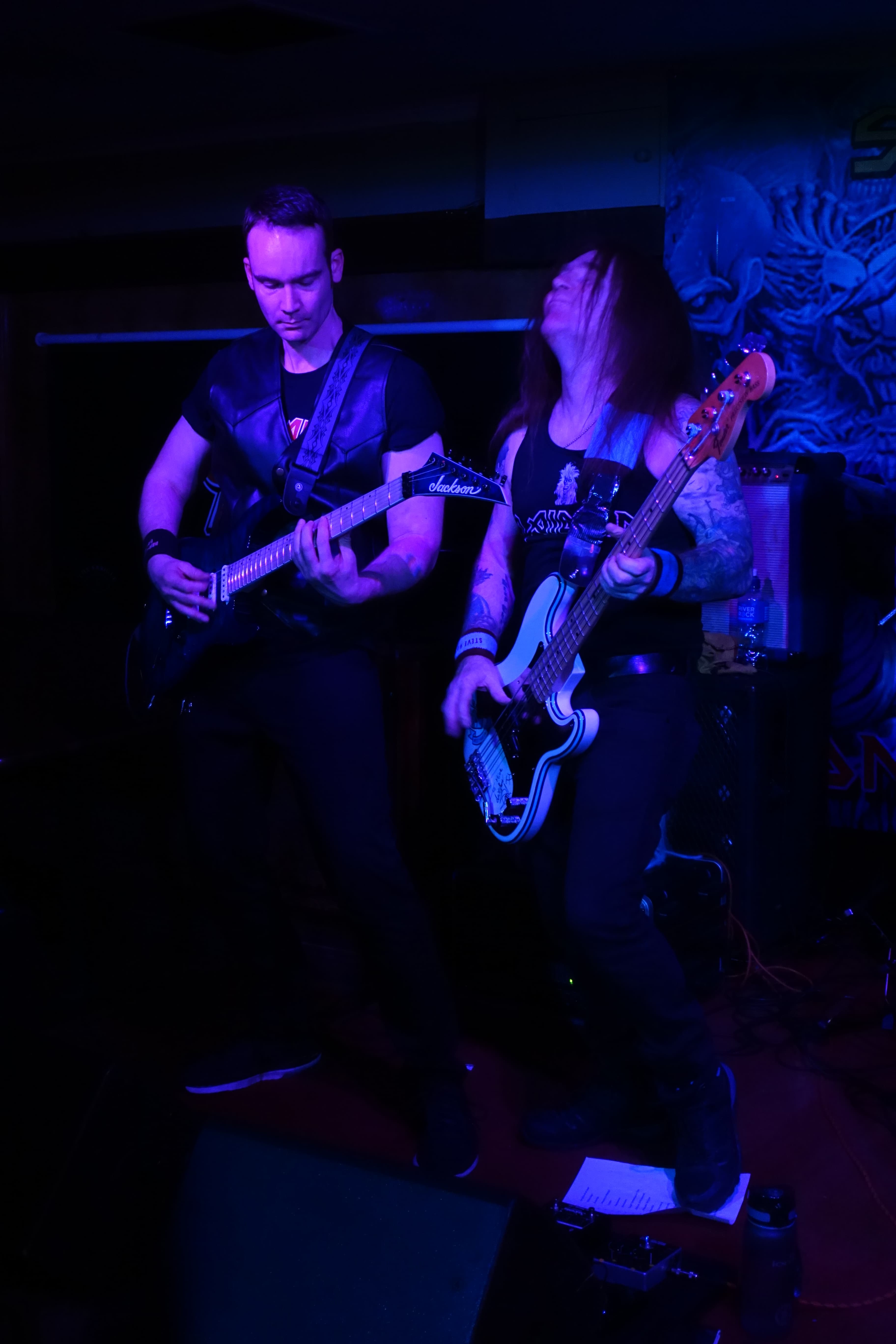 Dave and Michael trading riffs